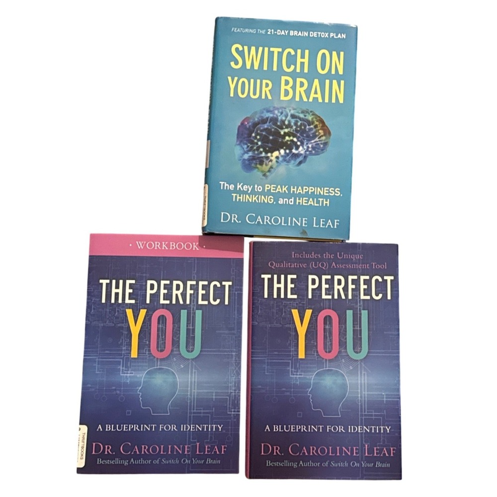 Dr‎ Caroline Leaf Switch On Your Brain The Perfect You Workbook Set + Bundle